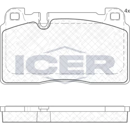 Sada brzdových platničiek kotúčovej brzdy ICER 182112