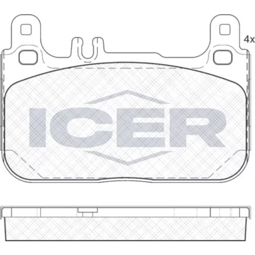 Sada brzdových platničiek kotúčovej brzdy ICER 182173