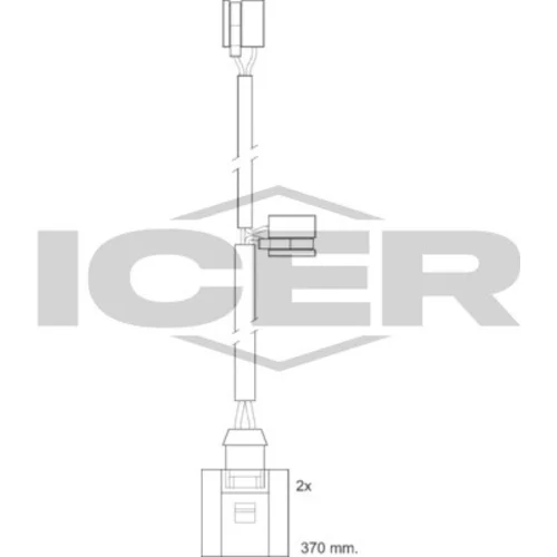 Výstražný kontakt opotrebenia brzdového obloženia ICER 610727 E C