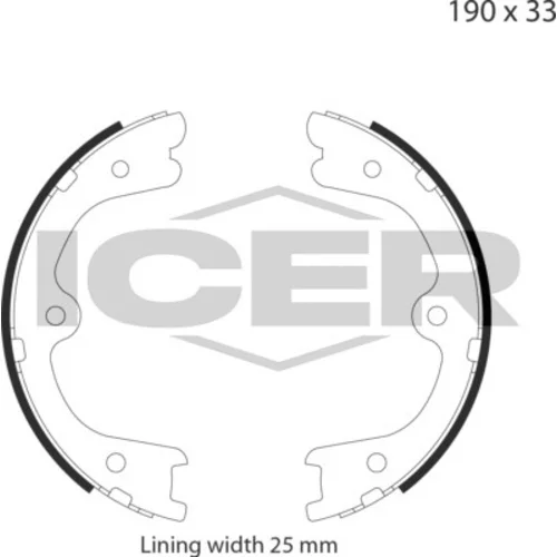 Sada brzd. čeľustí parkov. brzdy ICER 79PB4032 C