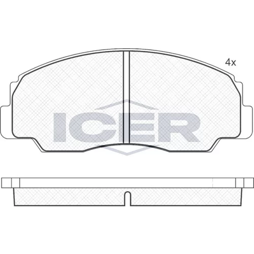 Sada brzdových platničiek kotúčovej brzdy ICER 141021