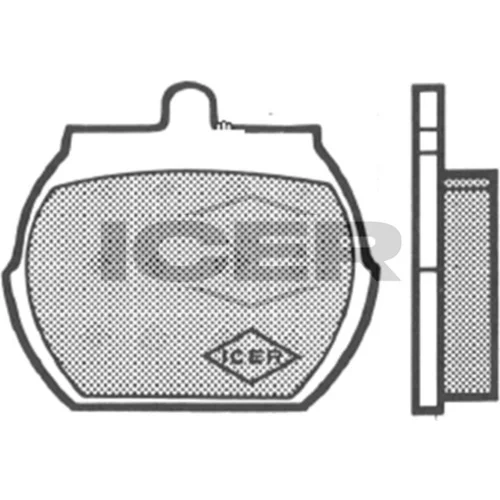 Sada brzdových platničiek kotúčovej brzdy ICER 180025