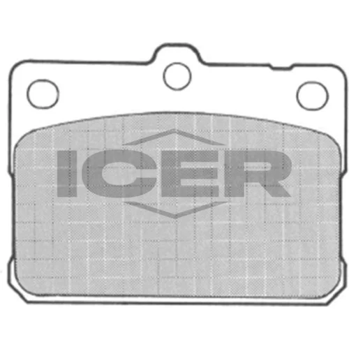 Sada brzdových platničiek kotúčovej brzdy ICER 180254