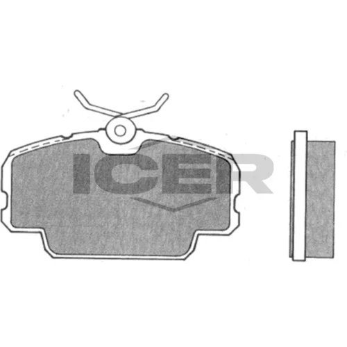 Sada brzdových platničiek kotúčovej brzdy ICER 180421
