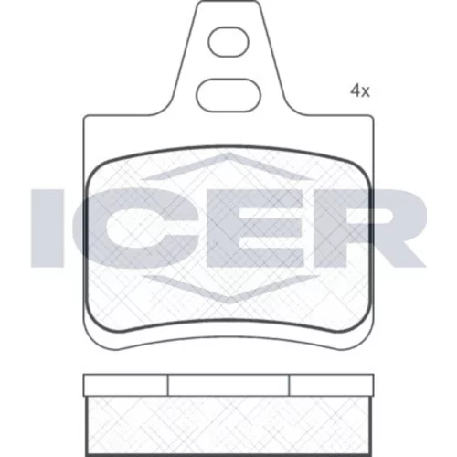Sada brzdových platničiek kotúčovej brzdy ICER 180812