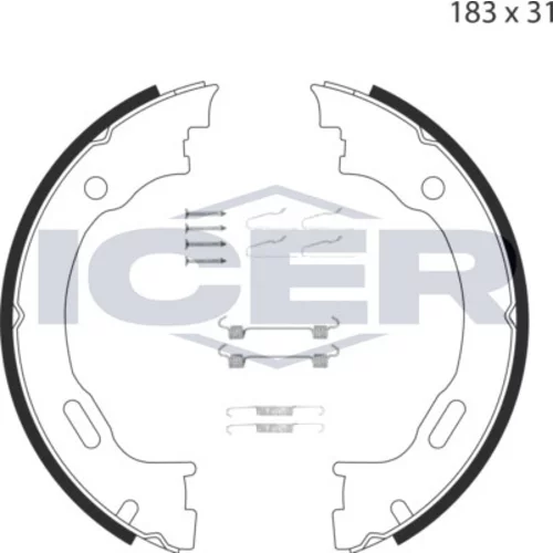 Sada brzd. čeľustí parkov. brzdy ICER 79PB4006 C