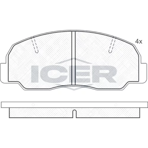 Sada brzdových platničiek kotúčovej brzdy ICER 140604