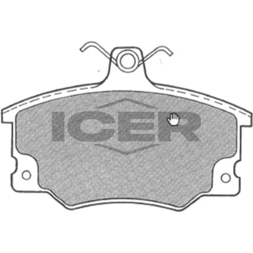 Sada brzdových platničiek kotúčovej brzdy ICER 180478