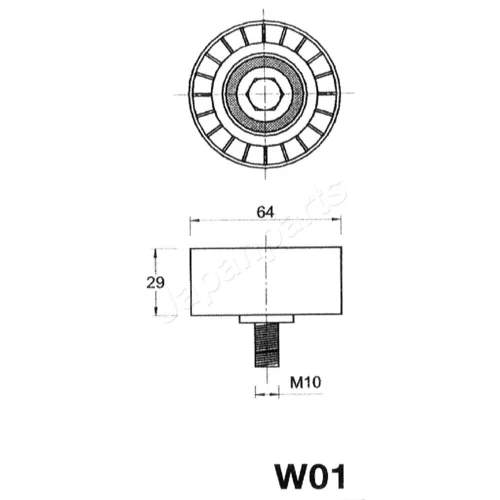 Napinák ozubeného remeňa BE-W01 /Japanparts/ - obr. 2