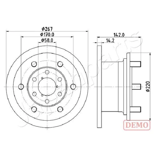 Brzdový kotúč JAPANPARTS DI-0254C
