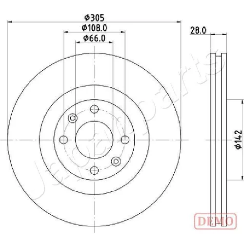 Brzdový kotúč JAPANPARTS DI-0631C