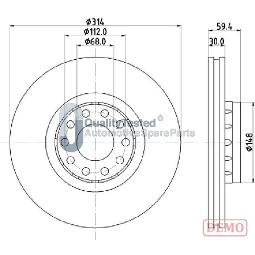 Brzdový kotúč JAPANPARTS DI0924JM