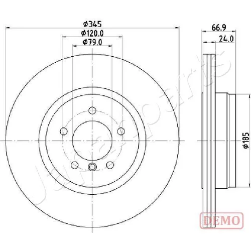 Brzdový kotúč JAPANPARTS DP-0126C