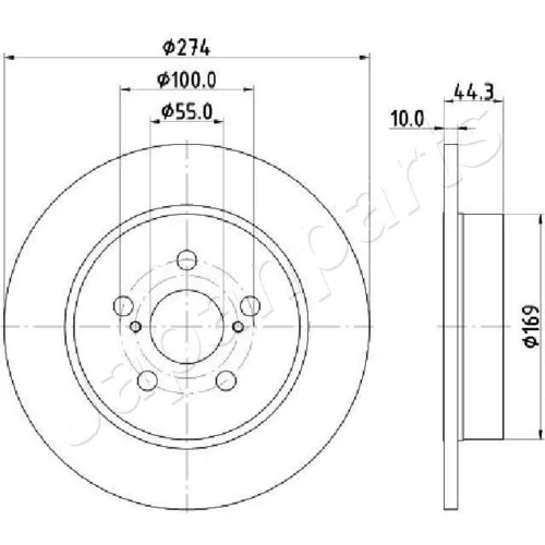 Brzdový kotúč DP-271C /Japanparts/ - obr. 1