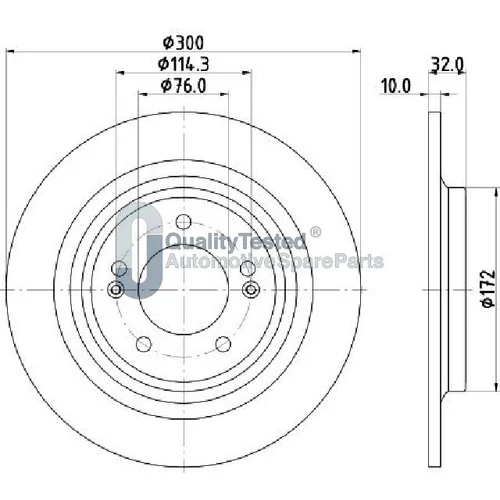 Brzdový kotúč DPH25JM /Japanparts/ - obr. 1