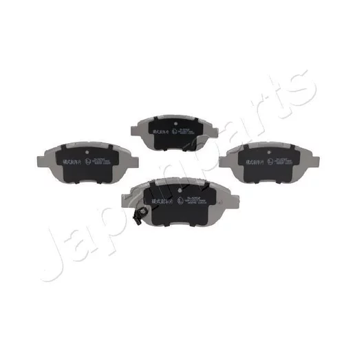 Sada brzdových platničiek kotúčovej brzdy JAPANPARTS PA-0076AF