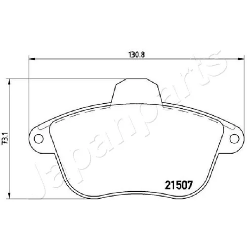 Sada brzdových platničiek kotúčovej brzdy PA-0653AF /Japanparts/ - obr. 1