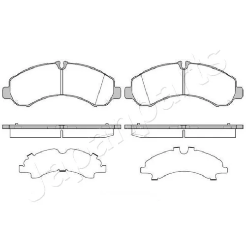 Sada brzdových platničiek kotúčovej brzdy PA-526AF /Japanparts/ - obr. 1