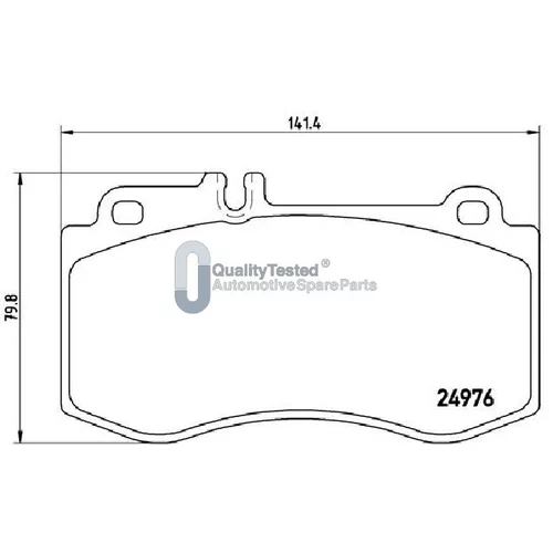 Sada brzdových platničiek kotúčovej brzdy PA0522JM /Japanparts/ - obr. 1