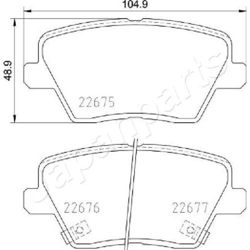 Sada brzdových platničiek kotúčovej brzdy PP-K15AF /Japanparts/ - obr. 1