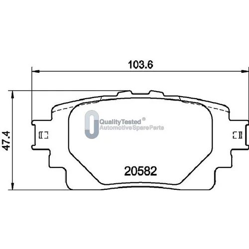 Sada brzdových platničiek kotúčovej brzdy JAPANPARTS PP264JM
