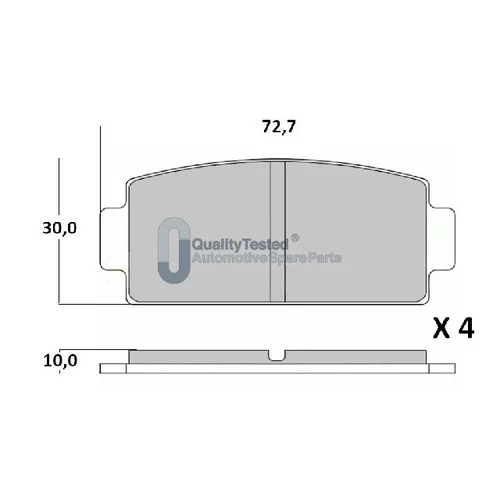 Sada brzdových platničiek kotúčovej brzdy PPMC02JM /Japanparts/ - obr. 1