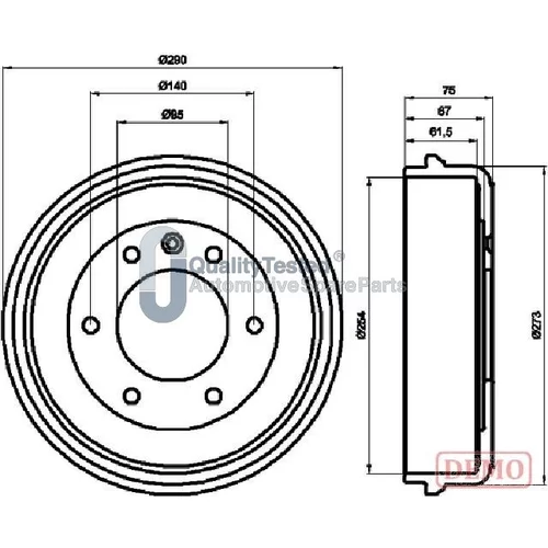 Brzdový bubon JAPANPARTS TA0410JM