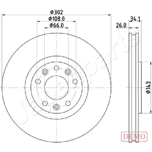 Brzdový kotúč JAPANPARTS DI-0635C