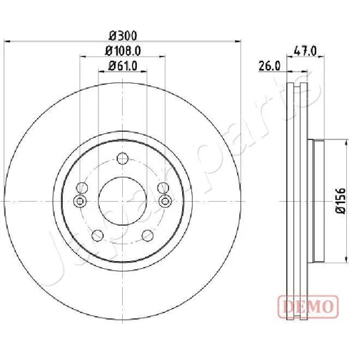 Brzdový kotúč JAPANPARTS DI-0712C