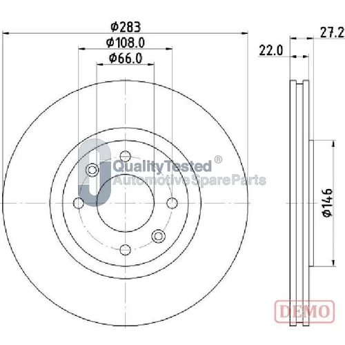 Brzdový kotúč JAPANPARTS DI0626JM