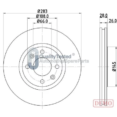 Brzdový kotúč JAPANPARTS DI0627JM