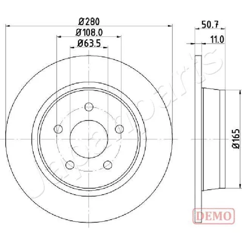 Brzdový kotúč JAPANPARTS DP-0302C