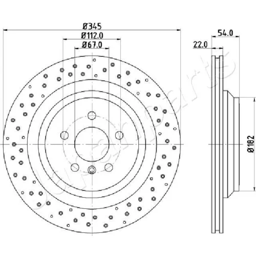 Brzdový kotúč DP-0520 /Japanparts/