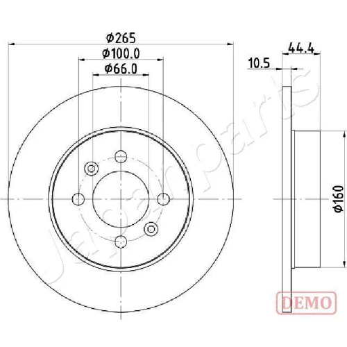 Brzdový kotúč JAPANPARTS DP-0708C