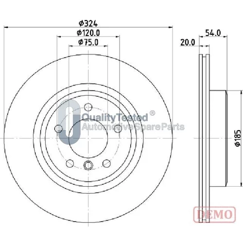 Brzdový kotúč JAPANPARTS DP0133JM