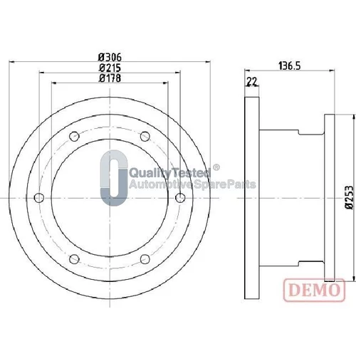 Brzdový kotúč JAPANPARTS DP0224JM