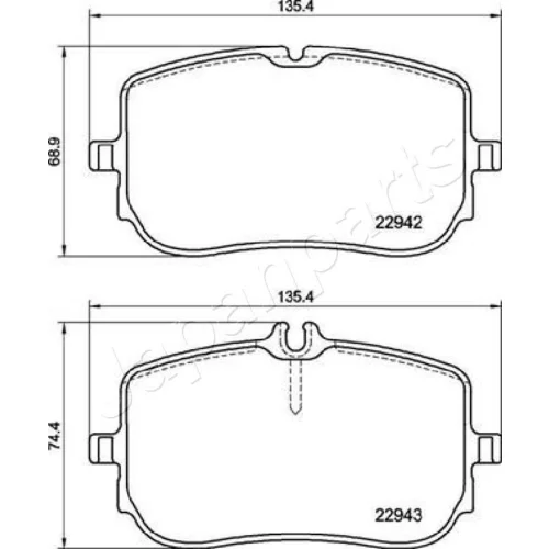 Sada brzdových platničiek kotúčovej brzdy PA-0551AF /Japanparts/ - obr. 1