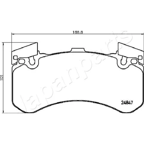 Sada brzdových platničiek kotúčovej brzdy PA-0926AF /Japanparts/ - obr. 1