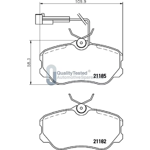Sada brzdových platničiek kotúčovej brzdy PA0218JM /Japanparts/ - obr. 1