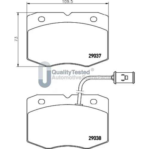 Sada brzdových platničiek kotúčovej brzdy PA0234JM /Japanparts/ - obr. 1