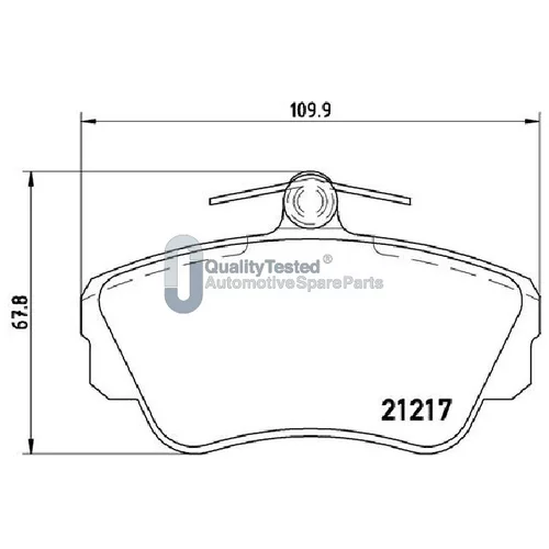 Sada brzdových platničiek kotúčovej brzdy PA0326JM /Japanparts/ - obr. 1