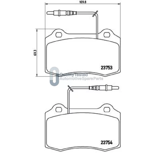 Sada brzdových platničiek kotúčovej brzdy PA0651JM /Japanparts/ - obr. 1