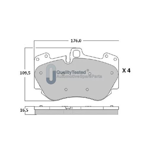 Sada brzdových platničiek kotúčovej brzdy JAPANPARTS PA0919JM