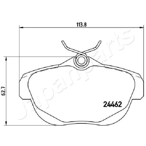 Sada brzdových platničiek kotúčovej brzdy PP-0607AF /Japanparts/ - obr. 1