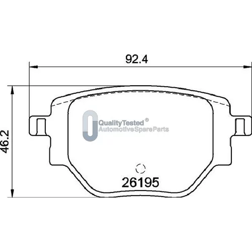 Sada brzdových platničiek kotúčovej brzdy PP0408JM /Japanparts/ - obr. 1