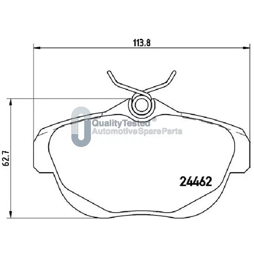 Sada brzdových platničiek kotúčovej brzdy PP0607JM /Japanparts/ - obr. 1