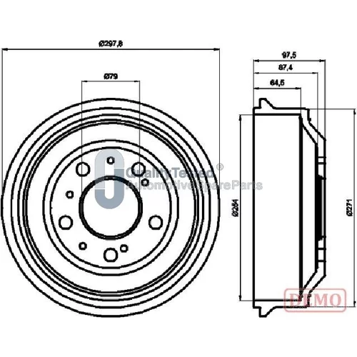 Brzdový bubon JAPANPARTS TA0605JM