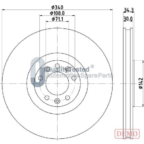Brzdový kotúč JAPANPARTS DI0636JM