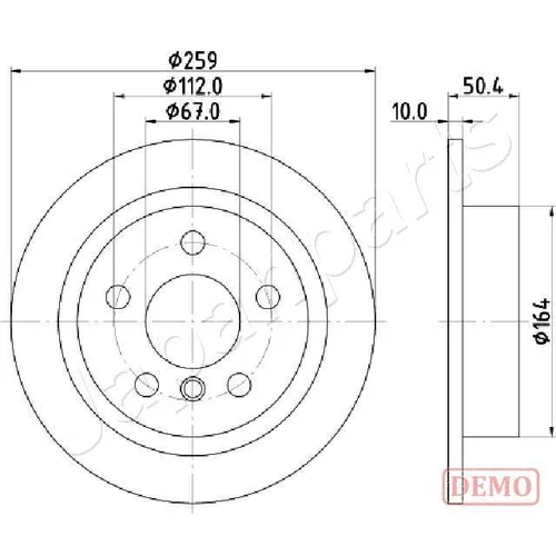 Brzdový kotúč DP-0136C /Japanparts/ - obr. 1
