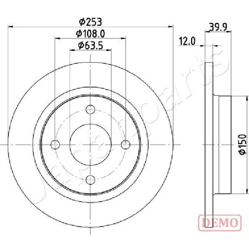 Brzdový kotúč JAPANPARTS DP-0329C
